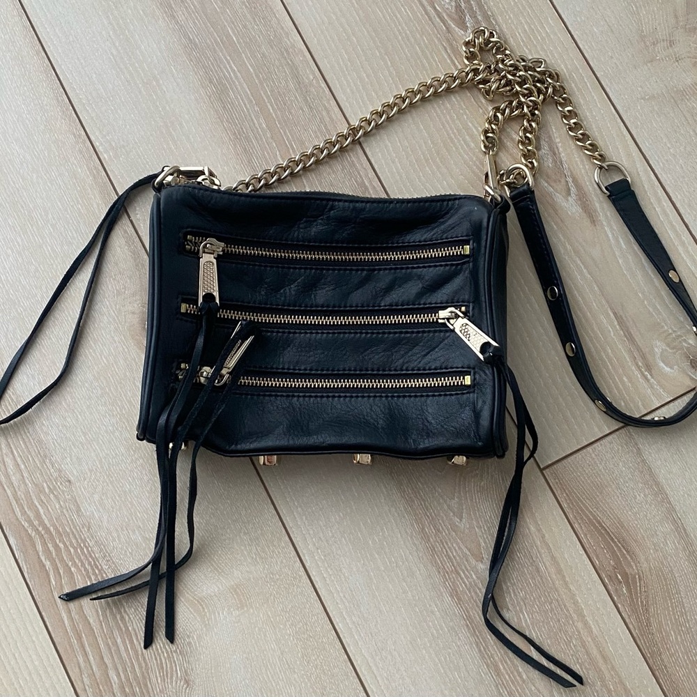 Black Leather Crossbody Bag